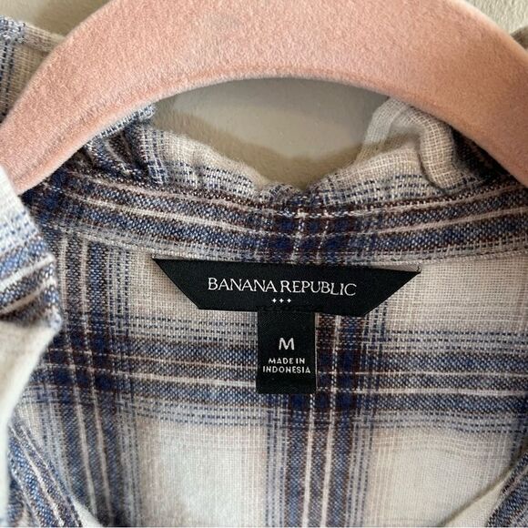 ✨ Banana Republic Wool Blend Ruffle-Collar Shirt Mediun - Picture 4 of 11